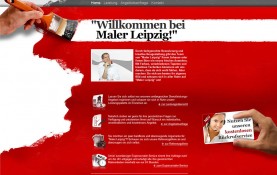 Prägnant auf den Punkt gebracht - die neue Startseite von Maler Leipzig, Pixxelpassion - Webdesign für Leipzig